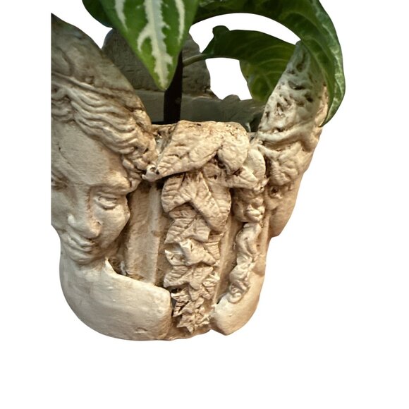 Handmade Persephone Greek Goddess of Spring Pot / Planter Intricate Detailing - Picture 7 of 12